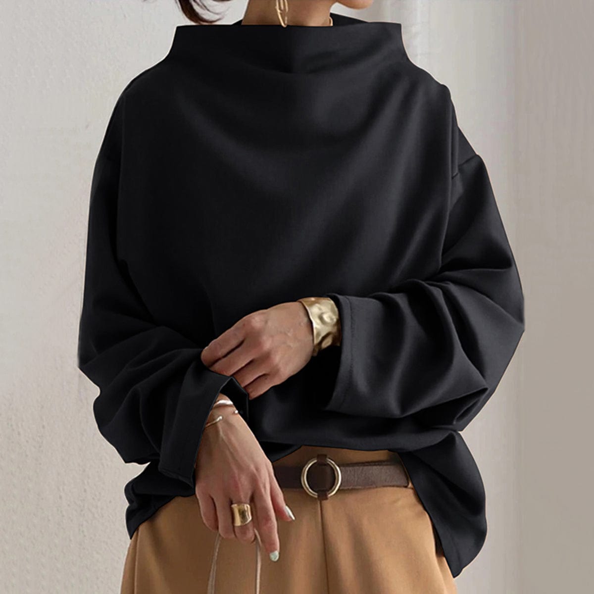 Sigrid | Chic High Neck Sweater