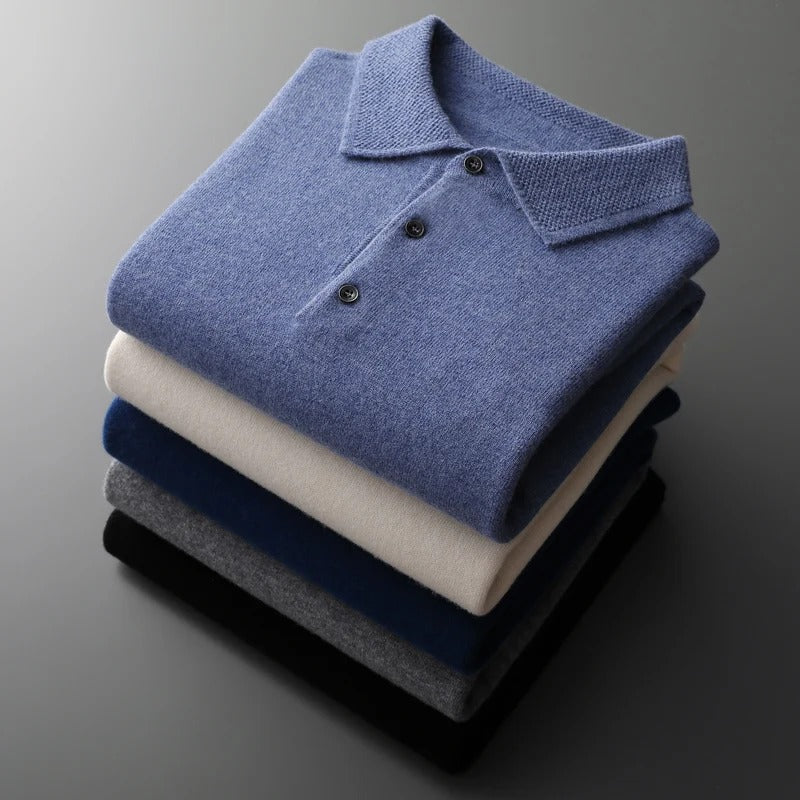 Nils | Cashmere Polo Affärströja